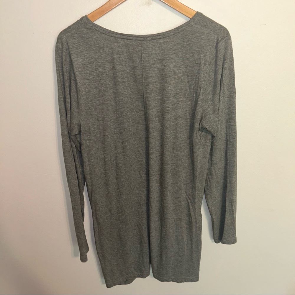 J.Jill Tunic Top w/ Pockets Knit Long Shirt Modal Size M Medium  Heathered Gray - Picture 8 of 8